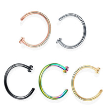 Load image into Gallery viewer, 1Pc Stainless Steel Fake Nose Ring Hoop Septum Rings