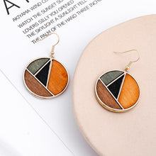 Load image into Gallery viewer, Wood Geometric Earrings