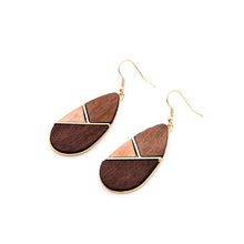 Load image into Gallery viewer, Wood Geometric Earrings
