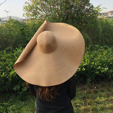 Load image into Gallery viewer, Oversized Large Beach Straw Hats For Women