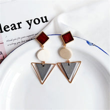 Load image into Gallery viewer, Wood Geometric Earrings