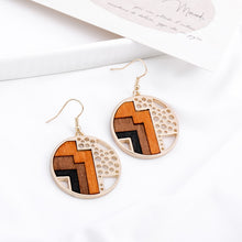 Load image into Gallery viewer, Wood Geometric Earrings