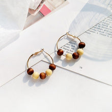 Load image into Gallery viewer, Wood Geometric Earrings