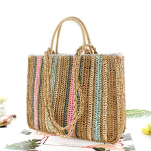 Load image into Gallery viewer, Colorful Straw Handbag