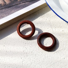 Load image into Gallery viewer, Wood Geometric Earrings