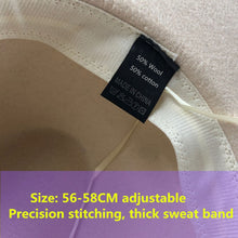 Load image into Gallery viewer, Unisex Flat Brim Wool Felt Jazz Leopard Print Fedora Hat