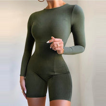 Load image into Gallery viewer, Long Sleeve Knitted Bodycon Playsuit Romper