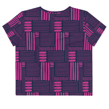 Load image into Gallery viewer, "Blue Raspberry" Crop Tee