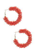 Load image into Gallery viewer, Flower Sequin Hoop Earring
