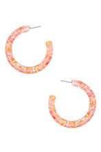 Load image into Gallery viewer, Clear Flower Hoop Earring
