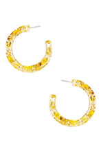 Load image into Gallery viewer, Clear Flower Hoop Earring
