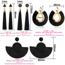 Load image into Gallery viewer, New Fashion Bohemian Big Tassel Drop Earrings
