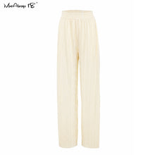 Load image into Gallery viewer, Beige Pleated Wide Leg Pants
