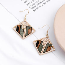 Load image into Gallery viewer, Wood Geometric Earrings
