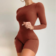 Load image into Gallery viewer, Long Sleeve Knitted Bodycon Playsuit Romper
