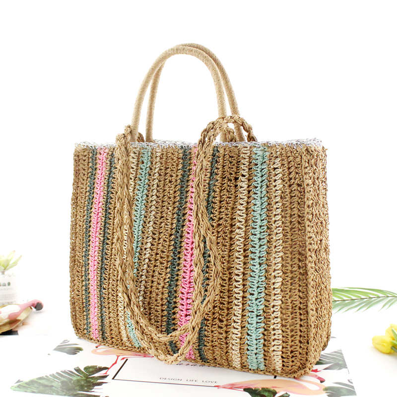 Colorful Straw Handbag