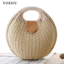 Load image into Gallery viewer, Summer Beach Straw Bag Shell Shaped Women&#39;s Fashion Handbags
