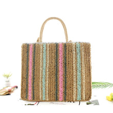 Load image into Gallery viewer, Colorful Straw Handbag
