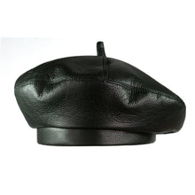 Load image into Gallery viewer, Leather Vintage Bonnet Beret
