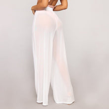 Load image into Gallery viewer, See Through Boho Wide Leg Mesh Sheer Pants
