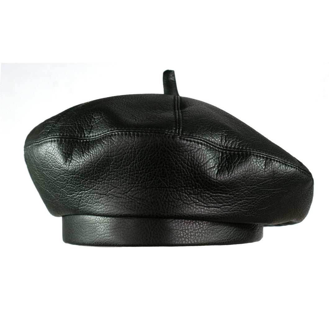 Leather Vintage Bonnet Beret