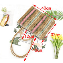 Load image into Gallery viewer, Colorful Straw Handbag
