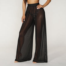 Load image into Gallery viewer, See Through Boho Wide Leg Mesh Sheer Pants
