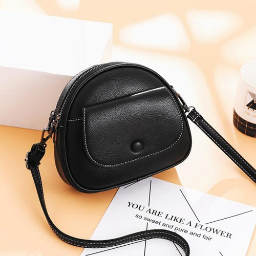 Leather Crossbody Messenger Handbag