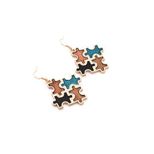 Load image into Gallery viewer, Wood Geometric Earrings
