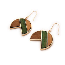 Load image into Gallery viewer, Wood Geometric Earrings
